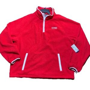 Men’s Fleece 1/4 Zip Pullover Sweatshirt Red Men’s XL Outdoors NWT